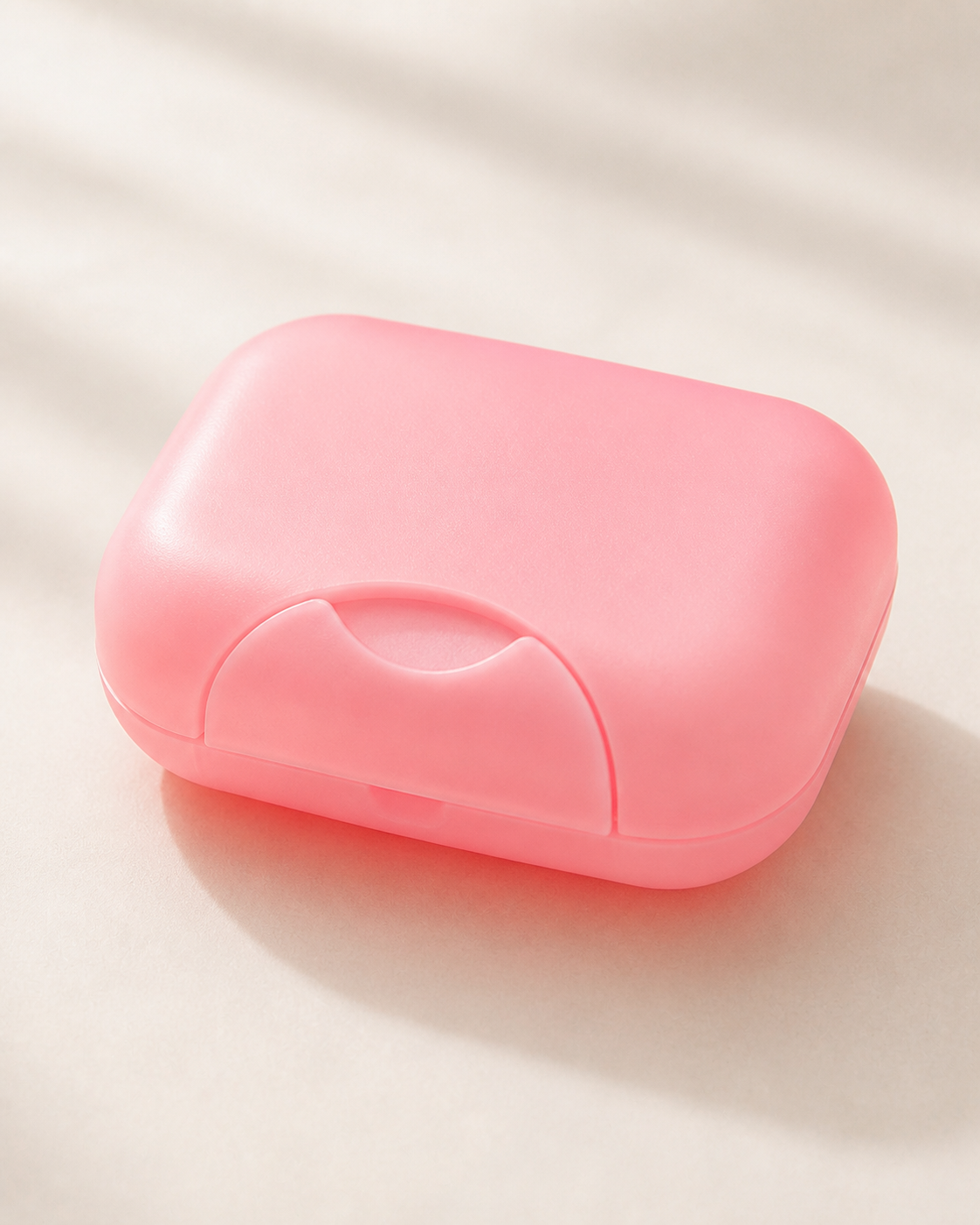Boîte à savon de voyage grande taille rose pâle