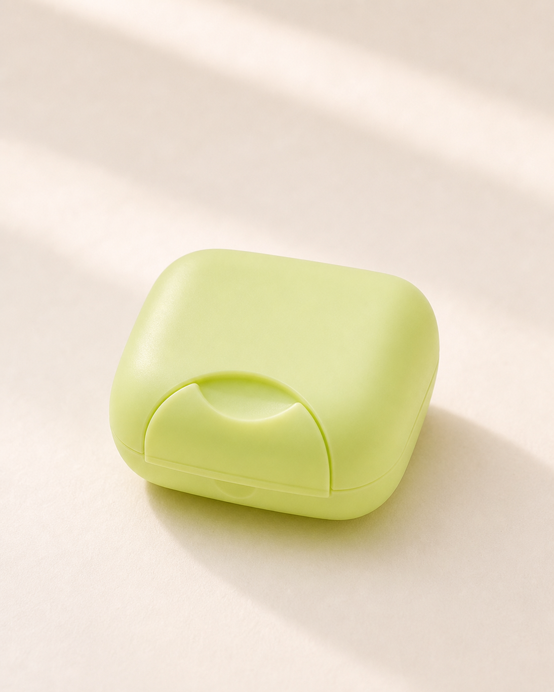 Boîte à savon de voyage petite taille verte