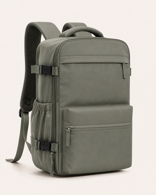 Sac à dos cabine ultra léger vert à compression sous vide